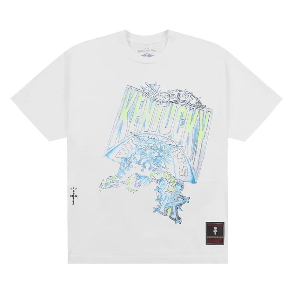 NEW CACTUS JACK TRAVIS SCOTT x MITCHELL & NESS KENTUCKY TEE XL